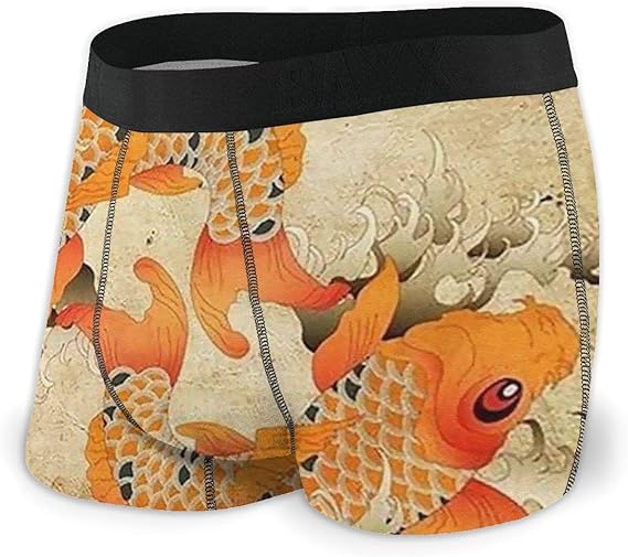 Amazon Co Jp 二本の金魚 吉兆の象徴 ボクサーパンツメンズ パンツ ブリーフ ショットパンツ 下着 ストレッチ 立体 前閉じ メンズ下着 無地 柔らかい 快適 吸湿速乾 男性肌着 派手 セクシー 人気柄選択あり 服 ファッション小物