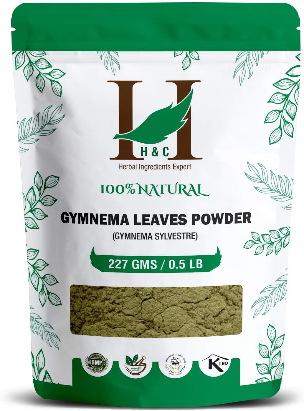 H&C Gymnema/Gurmar Leaves Powder (Gymnema sylvestre) 227g / 0.5 Lb, 227 g (Pack of 1)