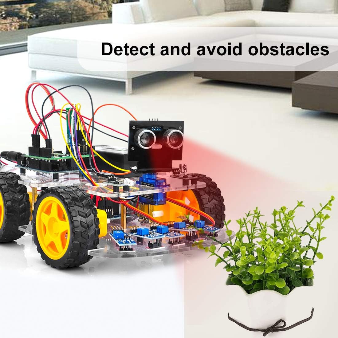 OSOYOO Electric Smart Robotic Car Set, for Arduino UNO, Electronic Starter Kit, With Line Tracking Module, Wifi control - Image 5