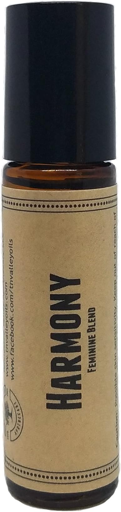 Harmony Pre-Diluted Essential Oil Roll-On Blend 10ml (1/3oz) | Monthly Feminine Support, PMS, Cramps, Bloating, Nausea, Anxiety