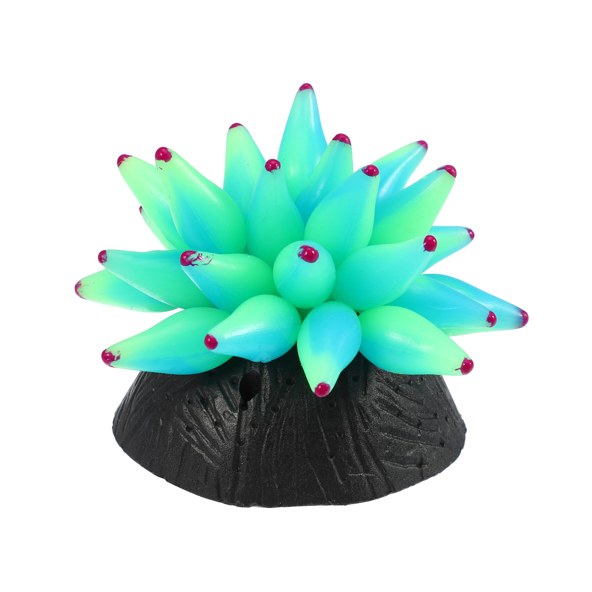 CAPASTEC Aquarium Simulation Bubble Coral, Silicone Fluorescent Coral Glow Ornaments Fish Tank Decoration (Green)