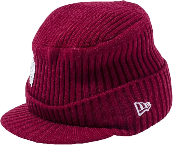 Amazon New Era ニューエラ ニット帽 ツバ付き ビーニー Flat Top Visor Knit メンズ レディース Free バーガンディー Flat Top Visor ニット 通販