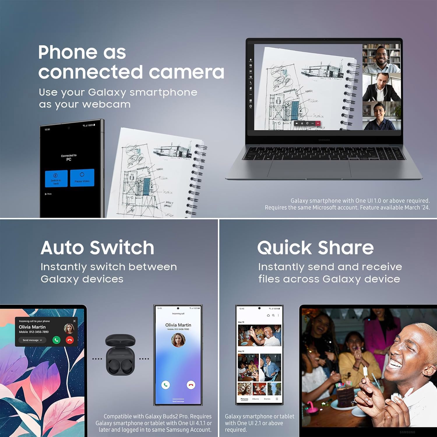 Samsung Galaxy Book4 Pro 360 Laptop (2024) 16&Quot; Intel Core Ultra 7 16Gb 512Gb Moonstone Grey - View 8