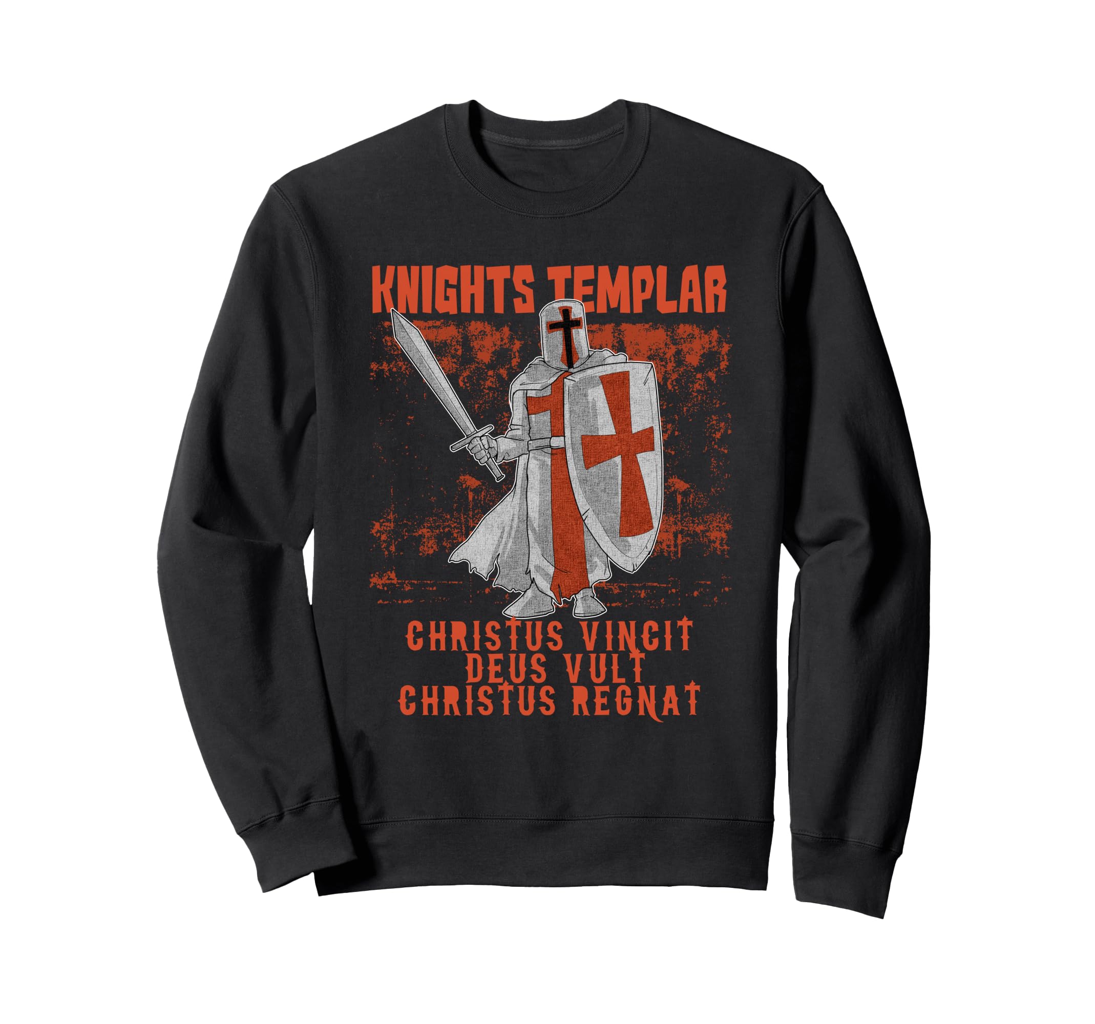 Knights Templar Deus Vult Crusade Cross Crucifix Medieval Sweatshirt