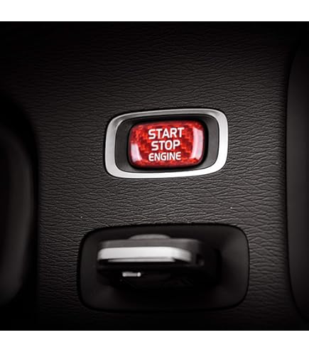 Bouton Démarrage Moteur Pour Volvo V40, S60, XC60, S80, V50 - Noir ABS Résistant à L'usure - Installation Facile