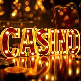 Aurelema Casino Themed Party Decorations 6.3" Light up Sign Decor | Marquee Lighted LED Letters, Battery Powered, Summer Party Casino Night Backdrop Birthday Home Tabletop Theater Wall Decor