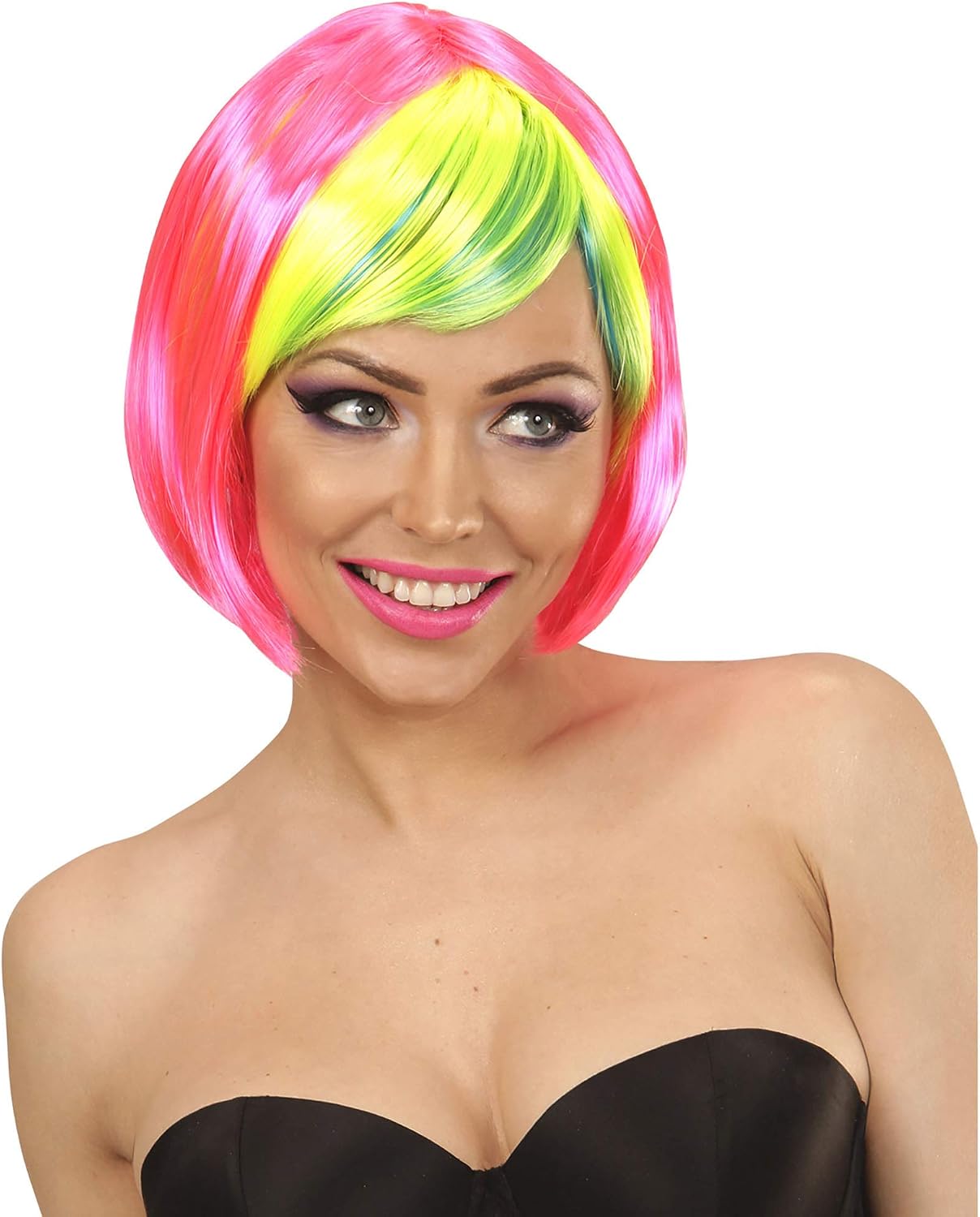 Widmann ? Rainbow Wig, Pink - Image 4