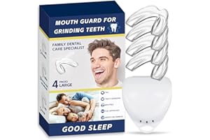 4 Pack Mouth Guards for Teeth Grinding, Large Size, Comfortable Night Guard for Adult Men, Professional Mouth Guards, Effecti