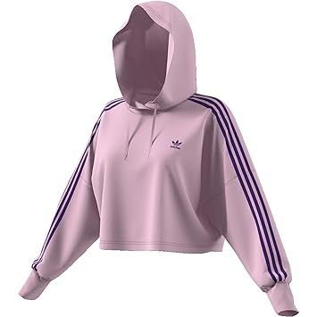 sudadera con capucha cropped adidas