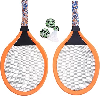 Lioobo 1 Para Kinder Tennisschlager Kinder Palying Badminton Oval Schlager Spiel Requisiten Fur Kindergarten Grundschule Outdoor Sports Orange Amazon De Sport Freizeit