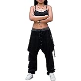 Thaluta Women's Loose Harem Lounge Pants with Pockets Yoga Cotton Elastic Waist Joggers Baggy Trousers