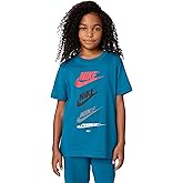 Nike Unisex Big Kids' Sportswear Club Futura Repeat T-Shirt - Boys and Girls