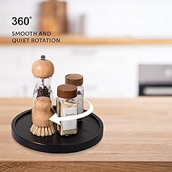 Wood Lazy Susan Organizer Kitchen Turntable for