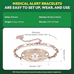 Theluckytag Upgraded QR Code Medical ID Bracelets
