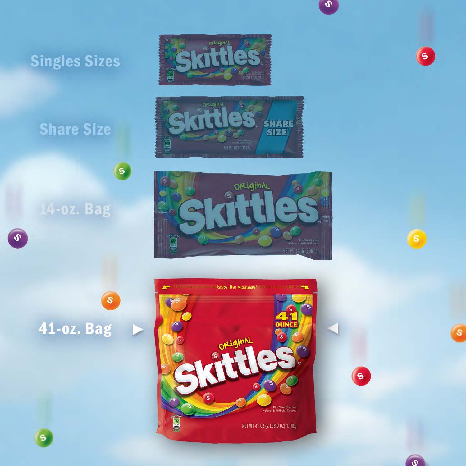 Skittles Original Candy Bag, 41 Oz (Pack of 2)