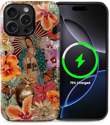 Traditionelle Katholische Maria-Monogramm Hülle Für IPhone 16 Pro – Auspice Maria Design Mit Sternenkrone