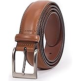 VATAN Men's Genuine Leather Dress Belts, Handmade Classic Every Day Leather Jeans Belt for Men Work Business Casual