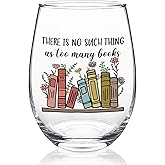 Futtumy Gifts for Book Lovers Women, Book Lover Wine Glasses 17oz, Gifts for Readers Book Lovers, Funny Reading Bookish Book Lovers Gift for Birthday Christmas Mother's Day