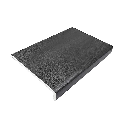 200mm Grey UPVC Window Board/Cill Cover 2.5m Long 9mm Thick Plastic