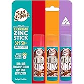 Sun Zapper Extreme Zinc Stick Triple Pack – SPF 50+ Water Resistant Sunscreen – Red, Orange, Purple – 15g Each – Made in Australia