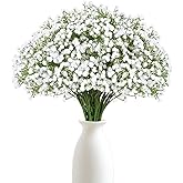 Veneloo 30Pcs Babys Breath Artificial Flowers, Small Faux Baby Breath Flowers Artificial Bulk, Real Touch White Gypsophila Fake Babies Breath Flowers for Wedding Home Outdoors Decor Floral Arrangement