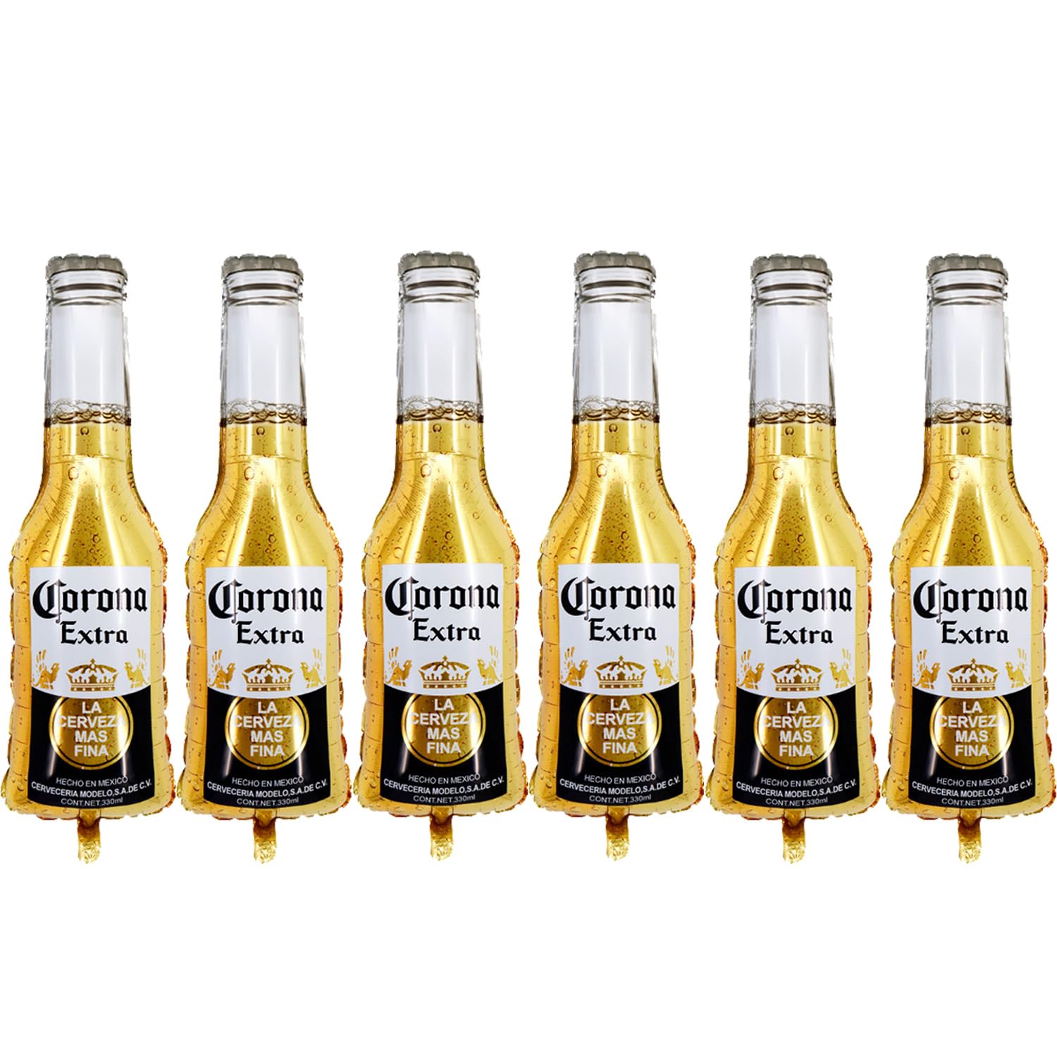 Photo 1 of 6PCS Large Size Beer Bottle Mylar Balloons for Man Party, Bar Valentines, Wedding, Mexican Party Decors Aluminum Balloon Birthday Party Supplies (Coronar)