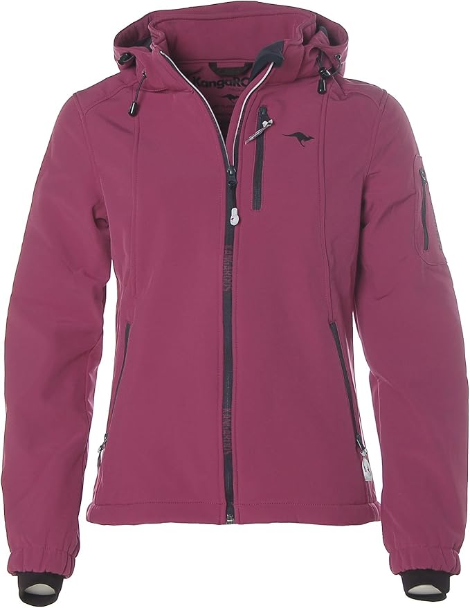 EMATOP Damen Softshell Jacke Lang - Wasserdicht, Atmungsaktiv Mit Teddy-Fleece Futter Für Outdoor
