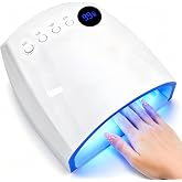 UV Nail Lamp 96W Cordless UV Light for Nails, 4 Timers, Auto Sensor (White) | 45 LED Beads, Fast Curing Gel Polish &amp; Acrylic Nails, Detachable Base, Wide Space for Manicure &amp; Pedicure, Salon and Home Use