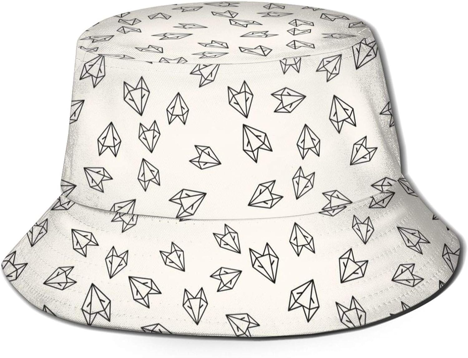 Paper Fox Origami Pattern Unisex Bucket Hat Fisherman Hat Packable