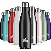 Mont-Clair Stainless Steel Water Bottle, Vacuum insulated - BPA Free, 12h Hot & 24h Cold Drinks, Metal Water Bottle 25 oz Leakproof, Ideal for Adult, Kids, Running - Black