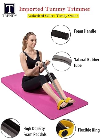 Image result for HIGH QUALITY TUMMY BELLY TRIMMER-SINGLE SPRING-BLACK AND SILVER