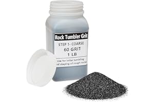 HSHTTKL 16 Ounces Rock Tumbler Grit -Coarse Grit(60#) for Step 1 Tumbling Stones, Compatible with Any Brand Tumbler Stone Polisher,Rock Polisher,Tumbler Media Grit,Rock Polishing Grit Media