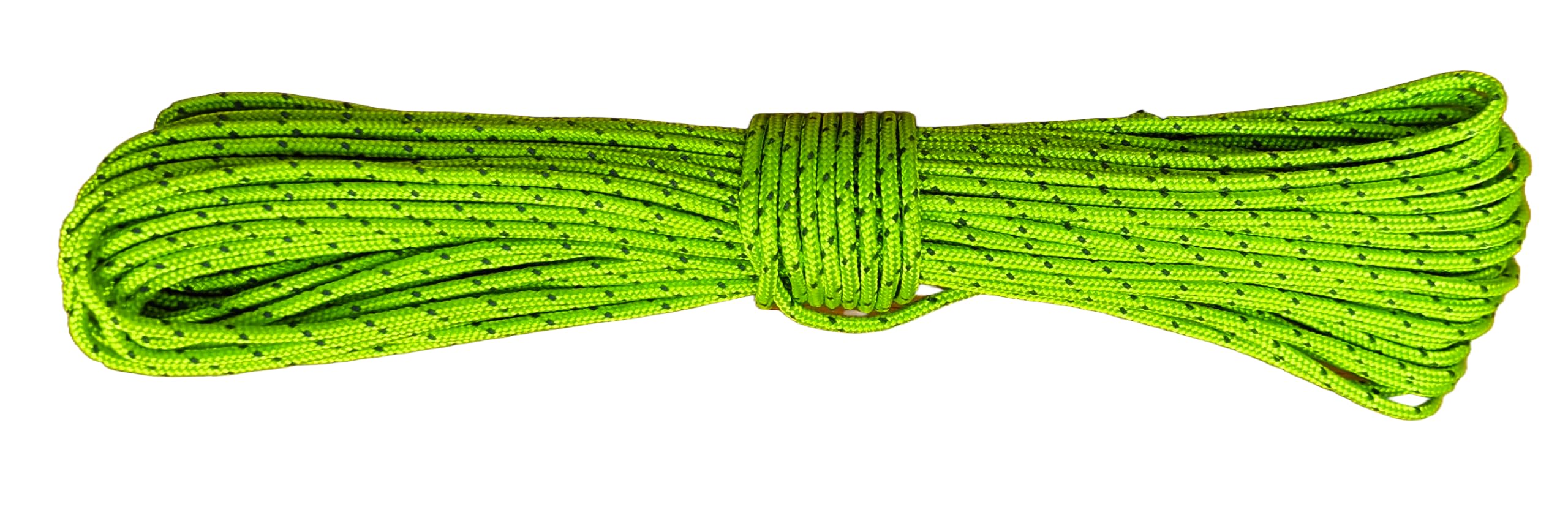 Ultra Light Dyneema Reflective Green Rope 2mm Diameter | 200kg Breaking Strain | Tent Guy Guide Rope | Suitable for Sailing, Dinghy, Yachting, Cruising, Racing - 10 Meters