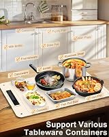 Mojimdo Warming Mat Food Silicone Electric Tray 4 Temp Child-Lock Timer Auto view 2