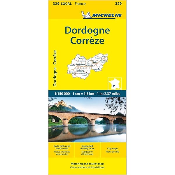 Correze, Dordogne - Michelin Local Map 329: Michelin