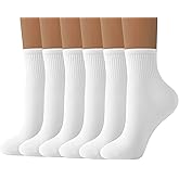 DIBAOLONG Womens Mini Crew Socks Casual Cute Soft Ankle Socks 6 Pairs, Size 5-10