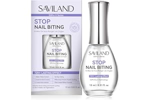 SAVILAND Quick-Dry Effective Stop Nail Biting Prevention Thumb Sucking Deterrent for Adults Damaged Nails Long-Lasting Bitter