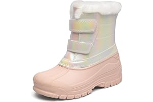 shoeslocker Girls Boys Waterproof Winter Snow Boots with Faux Fur Lining