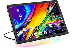JEAZANS Latest 2025 Upgraded Android Tablet with Charging Speaker Dock, 2 Years Protection, Otca-Core CPU, 24GB+64GB Storage with 1TB Expansion, WiFi 6, BT5.3, Google Tablet, US Version