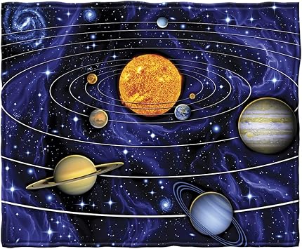 Dawhud Direct Solar System Fleece Throw Blanket