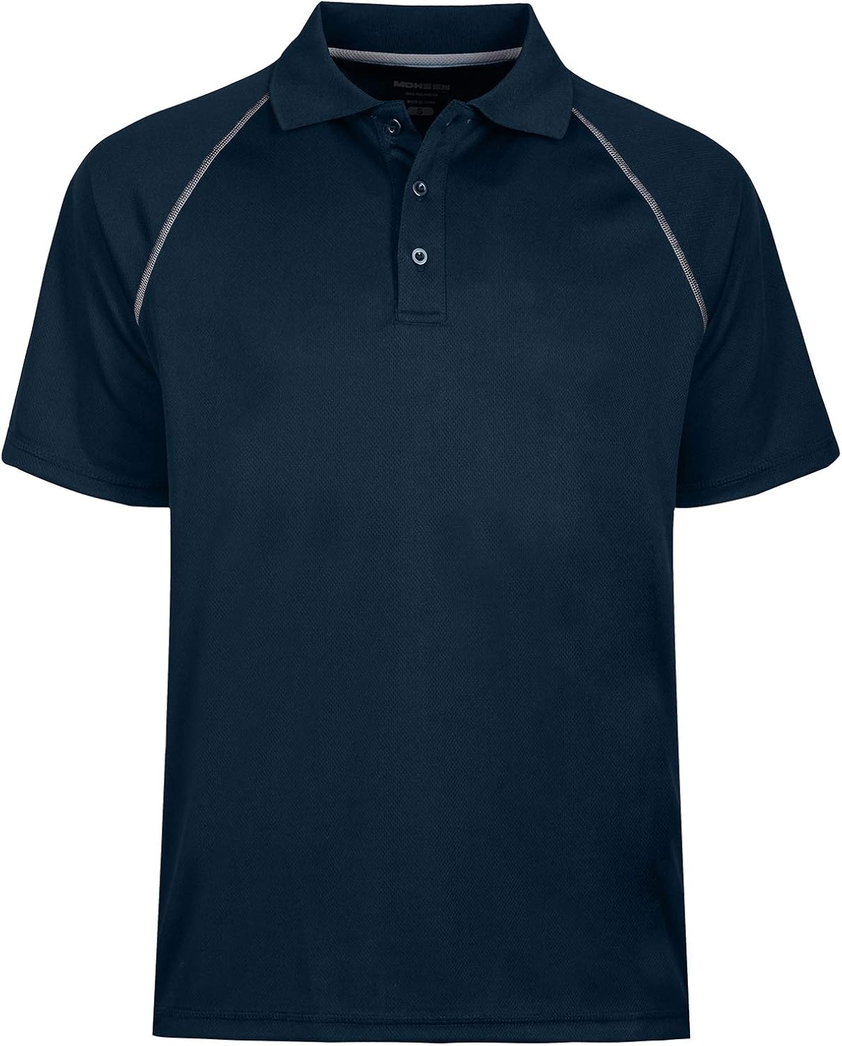 MOHEEN Men's Quick Dry Short Sleeve Polo Shirts UV Protection Outdoor Athletic Golf T-Shirts: Clothing