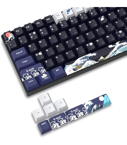 Amazon.com: SDYZ XVX PBT Keycaps 60 Percent, Great Wave Off