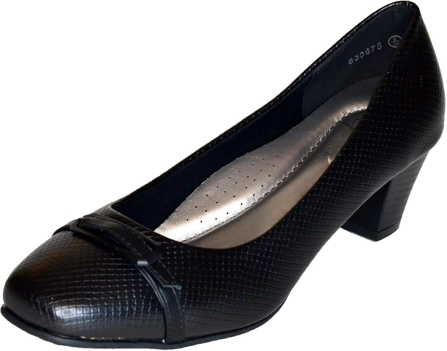 small block heel court shoes