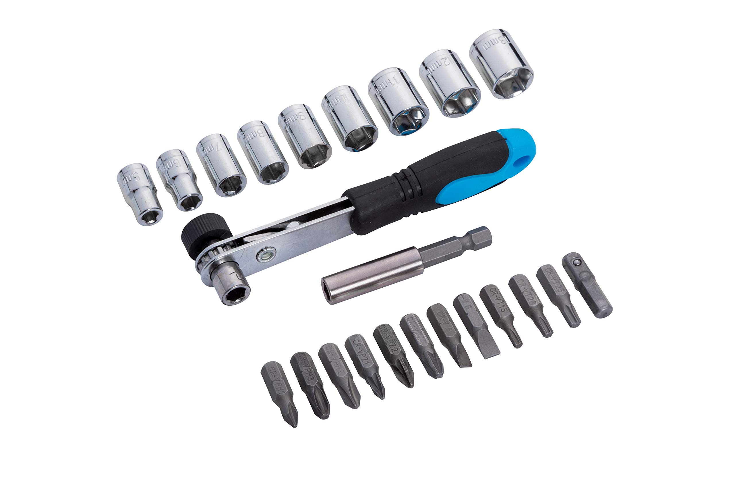 BlueSpot 23PCE Offset Ratchet Bit and Socket Set
