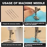 Axmru 20 Pcs Universal Sewing Machine Needles 90/14 Sharp, DIY Compatibility view 5