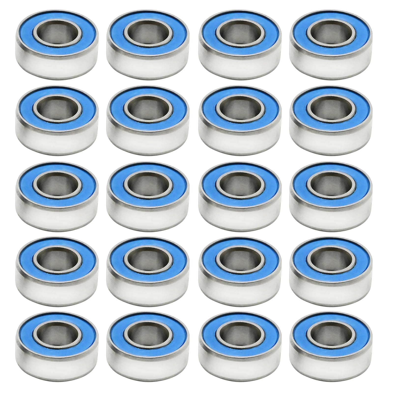 Photo 1 of Hoypeyfiy 20Pcs RC Metal Ball Bearings with Rubber Ring Axle Bearing Set, SCX24 Rubber Sealed Bearings Set, 1/24 RC Crawler Car for Axial SCX24 Upgrades Parts