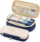 EASTHILL Big Capacity Pencil Case Linen Navy 9x20 cm Office School