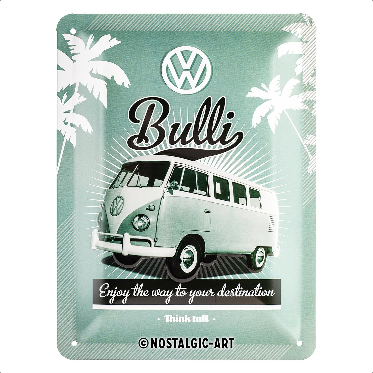 Nostalgic-Art Tin Sign – Volkswagen – Retro Bulli T1 – VW Bus gift idea, Metal Plaque, 15 x 20 cm, 26142