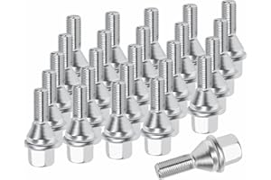 VINMS 611-005 M12*1.25 One-Piece Wheel Lug Bolts 20pcs for 2014-2023 Jeep Cherokee,2018-2024 Compass,2015-2023 Renegade,2015-2017 Chrysler 200,2013-2016 Dodge Dart 6509933AA