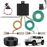 Nilight 4 Pin Trailer Wiring Harness Kit 56468 Simple Fit Tow Hitch | Vehicle Standard 4 Way Connector Custom for 2021 2022 2023 2024 Ford Bronco with LED taillights